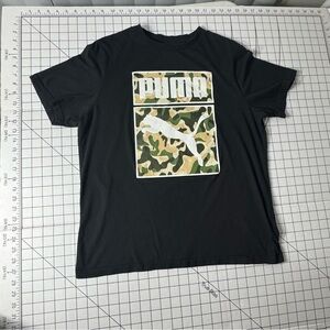 Puma Black and Green Short Sleeve‎ Tees Mens Large